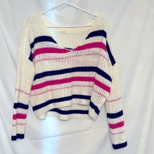 This lightweight, colorful sweater can be appealing it offers comfortability